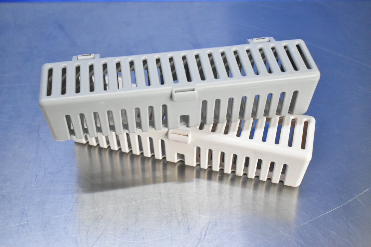 Lot of 2 - Dental Instrument Sterilization Cassette Trays