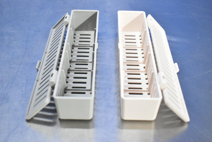Lot of 2 - Dental Instrument Sterilization Cassette Trays