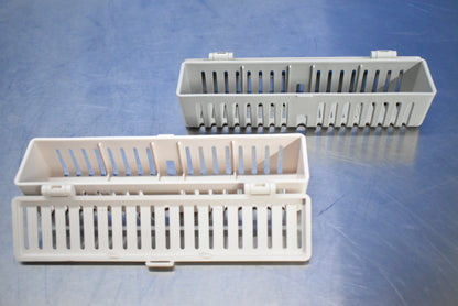 Lot of 2 - Dental Instrument Sterilization Cassette Trays