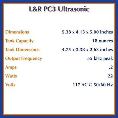 L&R PC3 Stainless Steel Ultrasonic Cleaner withBasket PN1172 image 1