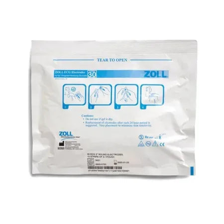 ECG Lg 2" Round Electrodes, 10 Strips of 3 Per Pouch/600 Per Case image 0