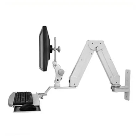 ICW ELP5220-WT-KUB Paralink Elite Double Arm LCD Wall Mount w Bent Keyboard Tray image 0