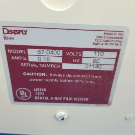 Dentsply Rinn Dental X-ray Film Viewer Universal Lighted View Box image 2