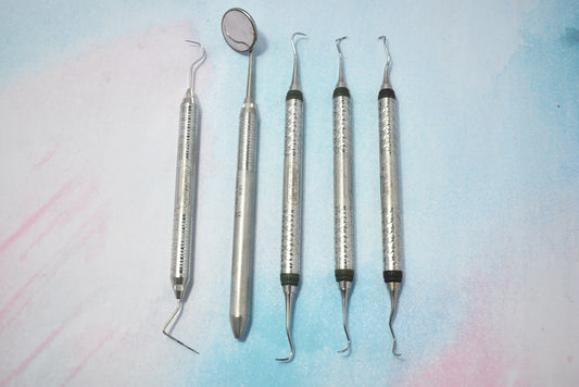 Explorer / Probe, Mirror & 3 Scalars - Hu Friedy Dental Instruments image 0