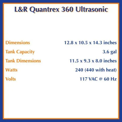 L&R Quantrex 360 Ultrasonic Cleaner With Heat Model 722 image 1