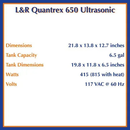 L&R Quantrex 650 Ultrasonic Cleaner With Heat Model 728 image 1