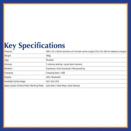 Apex All in One Endodontic Cordless Handpiece Model AL2020 - Dental Equipment Store